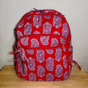 Vera Bradley Bancroft Backpack in Iconic Paisley Goji Berry Red NWT